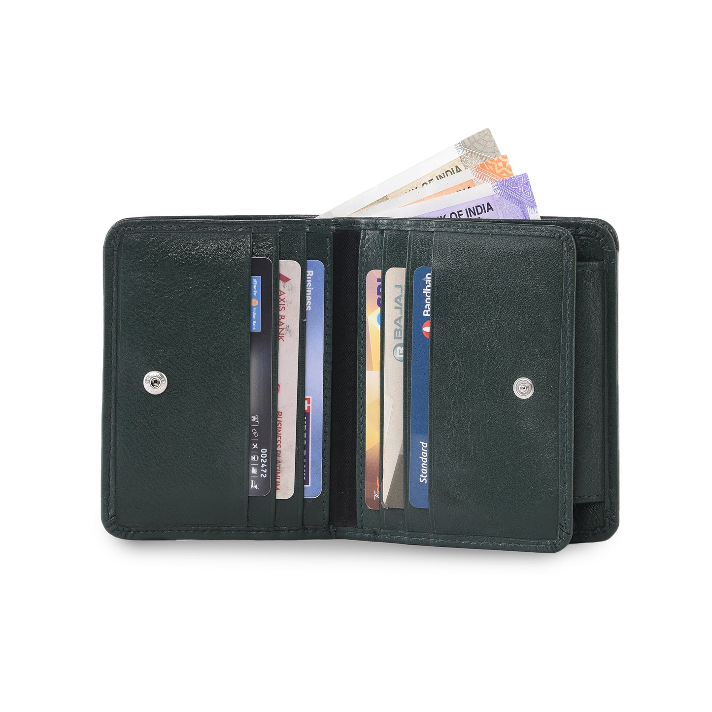 MARFIT Green Genuine Leather Notecase Wallet for Men – Slim Leather Wallet with Multiple Card Slots