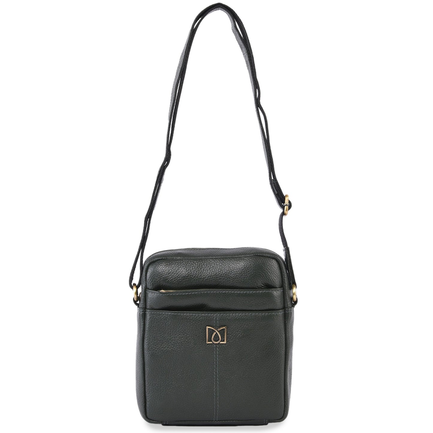 MARFIT Genuine Leather Crossbody Sling Bag for Men | Premium Leather Everyday Travel Bag | Green