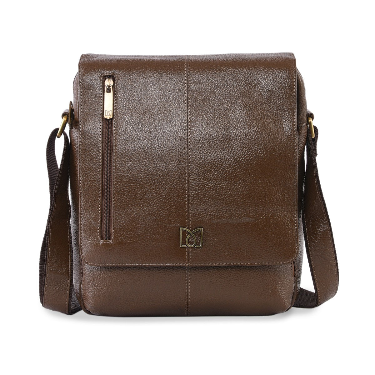 MARFIT Genuine Leather Sling Bag for Men & Women – Desert Brown | Crossbody Messenger Bag | SB1893001TAN
