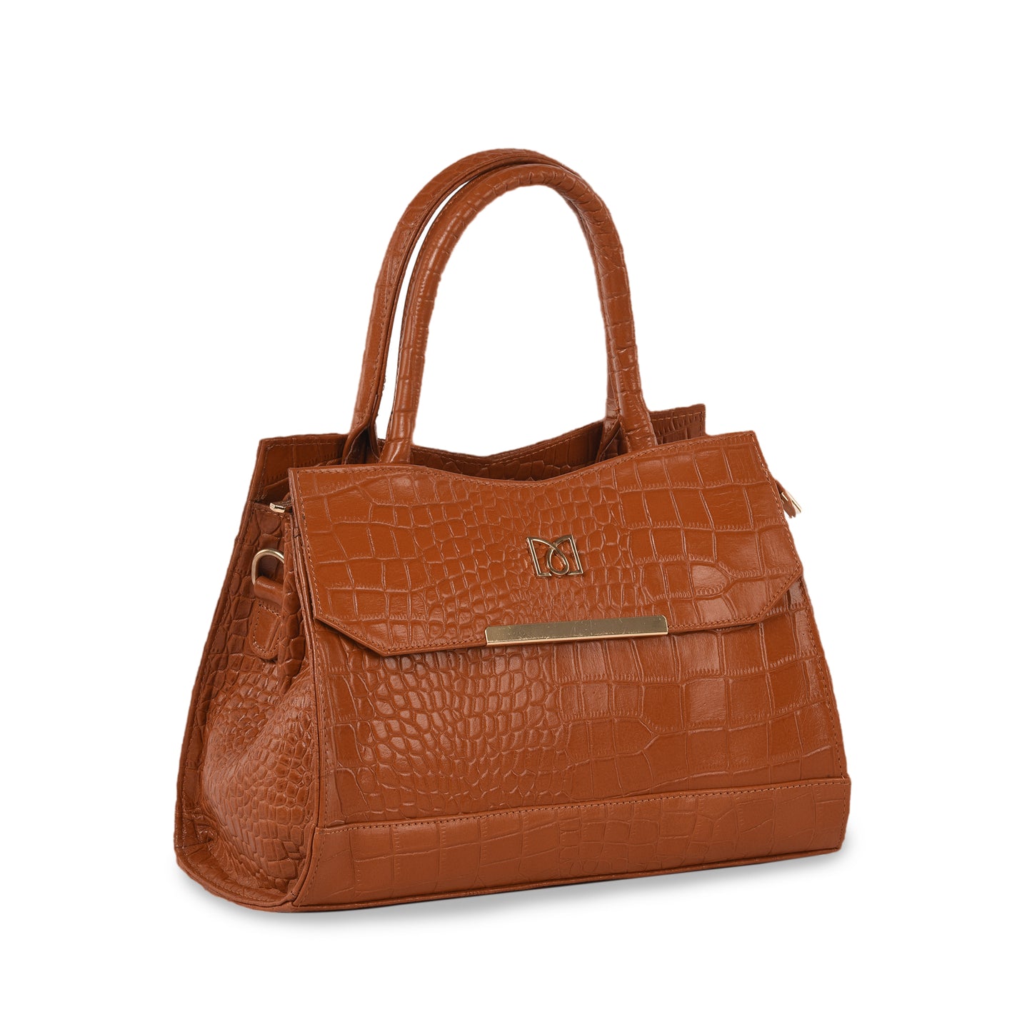 MARFIT Genuine Leather Croc-Textured Handbag LB9329039