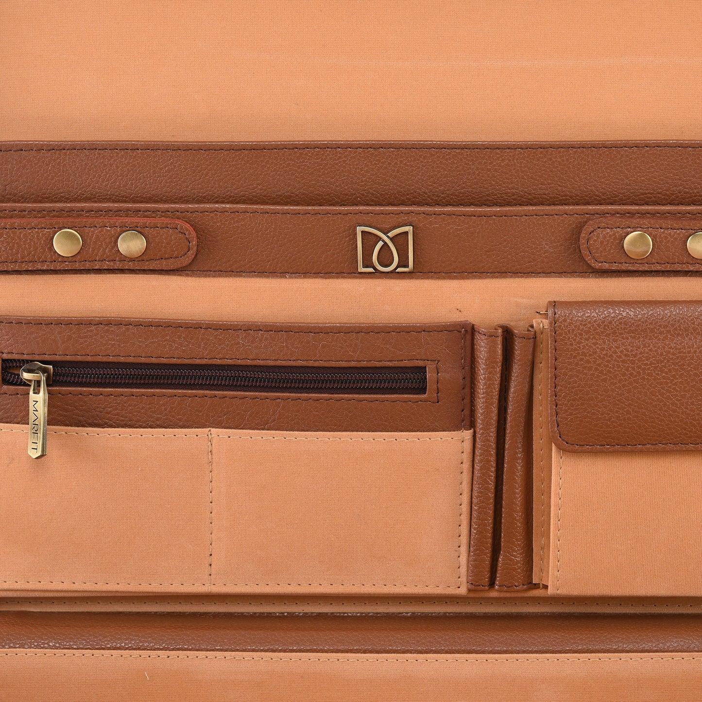 MARFIT Premium Genuine Leather Laptop Briefcase for Men – Luxury Business Office & Travel Bag BC1149002TAN