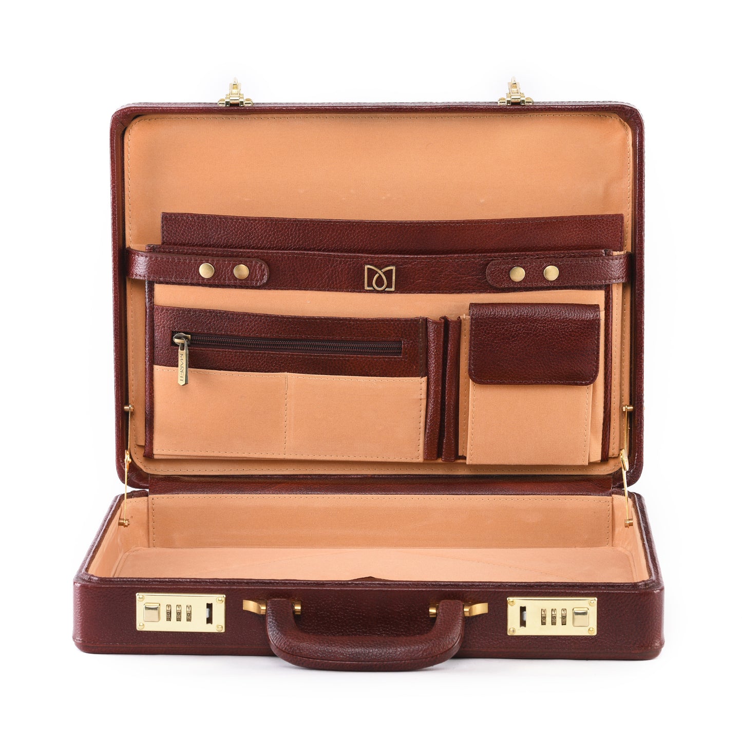 MARFIT Premium Genuine Leather Laptop Briefcase for Men – Luxury Business Office & Travel Bag BC1149002BRN