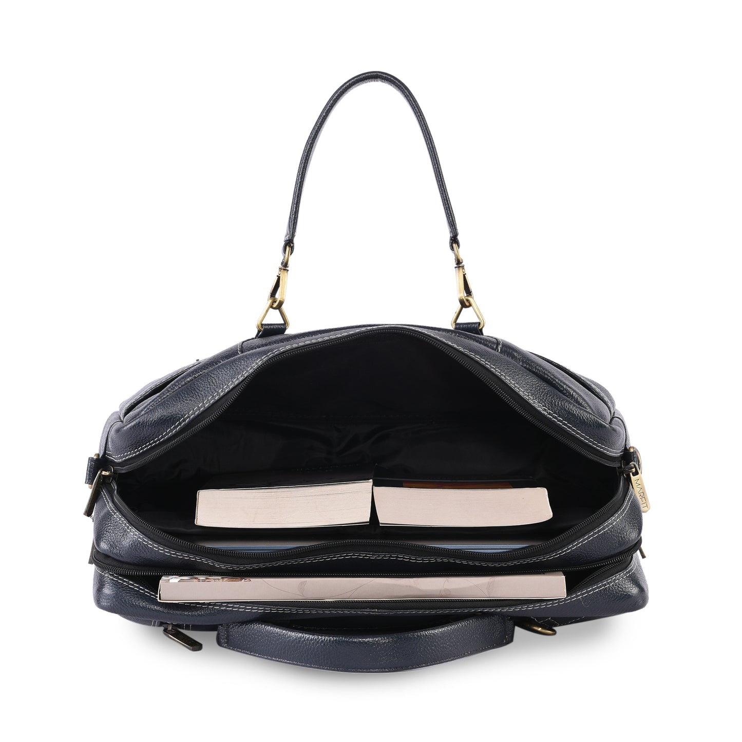 MARFIT Genuine Leather Convertible Messenger Bag with Hidden Backpack MB2155069