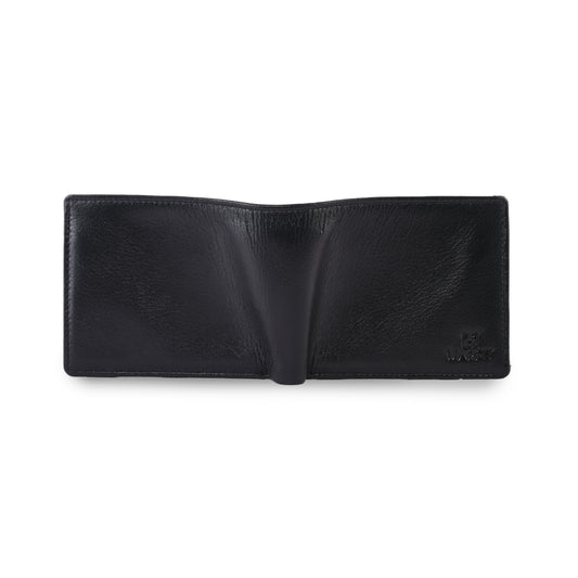Marfit Black Genuine Leather Wallet for Men with Coin Pocket & Multi Card Slots