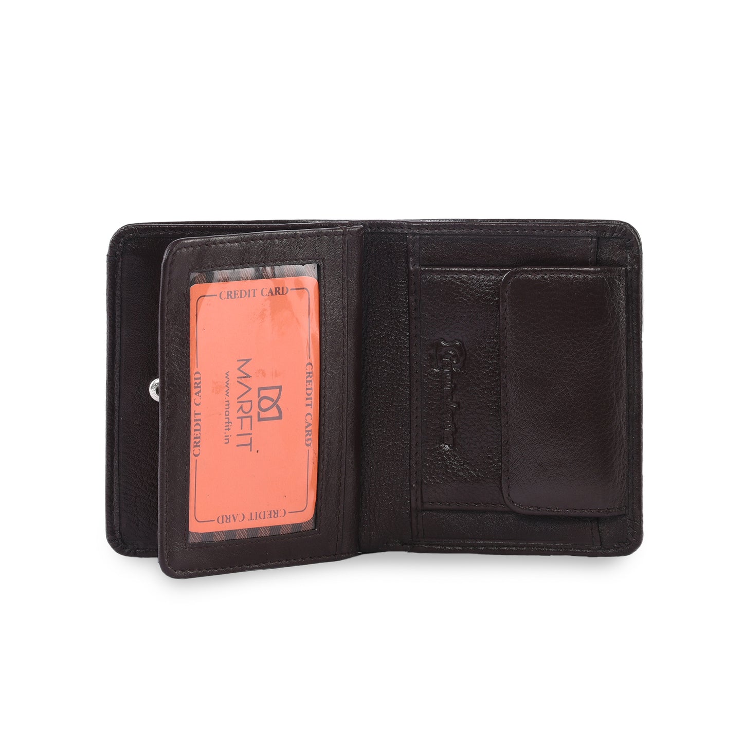 MARFIT Brown Genuine Leather Notecase Wallet for Men – Slim Leather Wallet with Multiple Card Slots