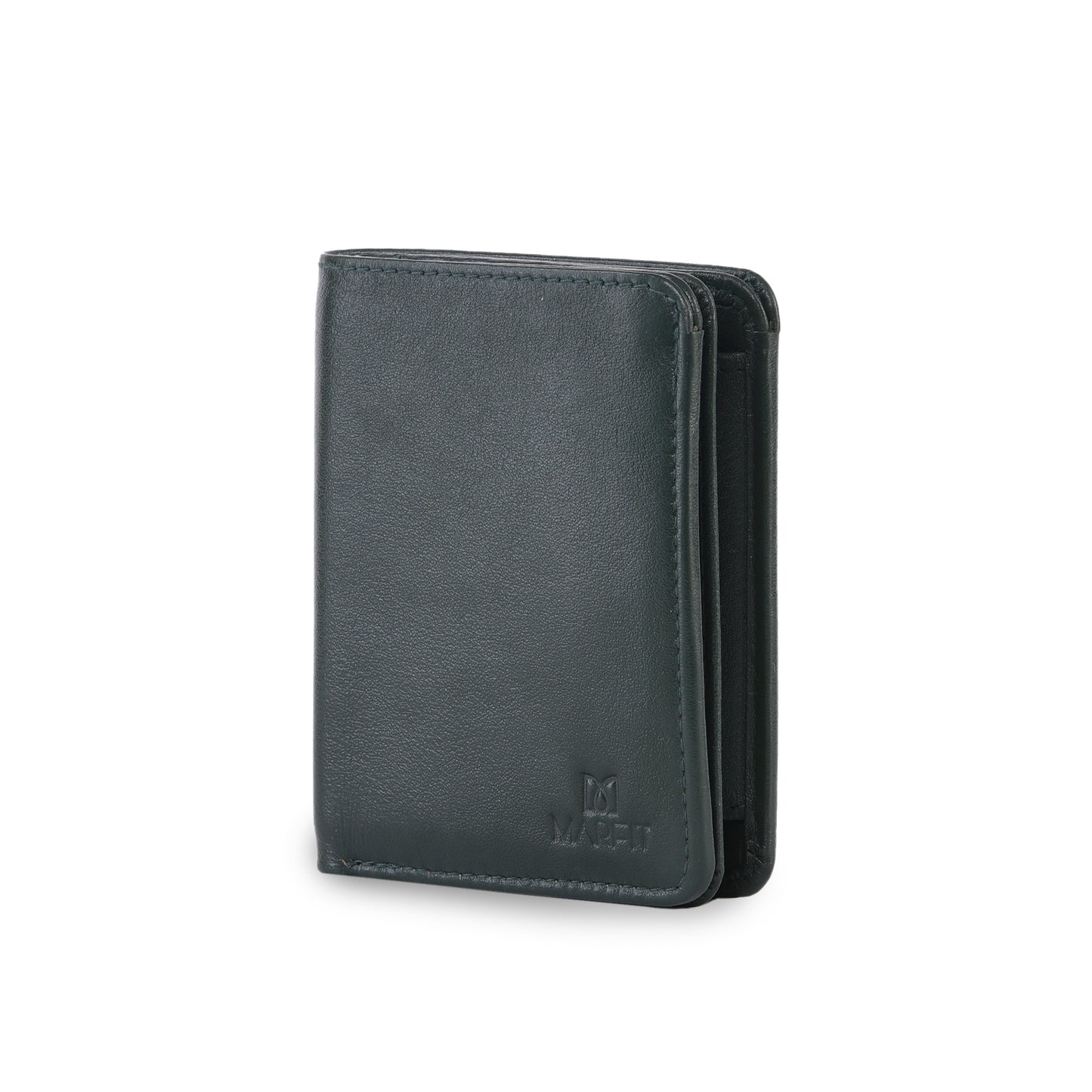 MARFIT Green Genuine Leather Notecase Wallet for Men – Slim Leather Wallet with Multiple Card Slots