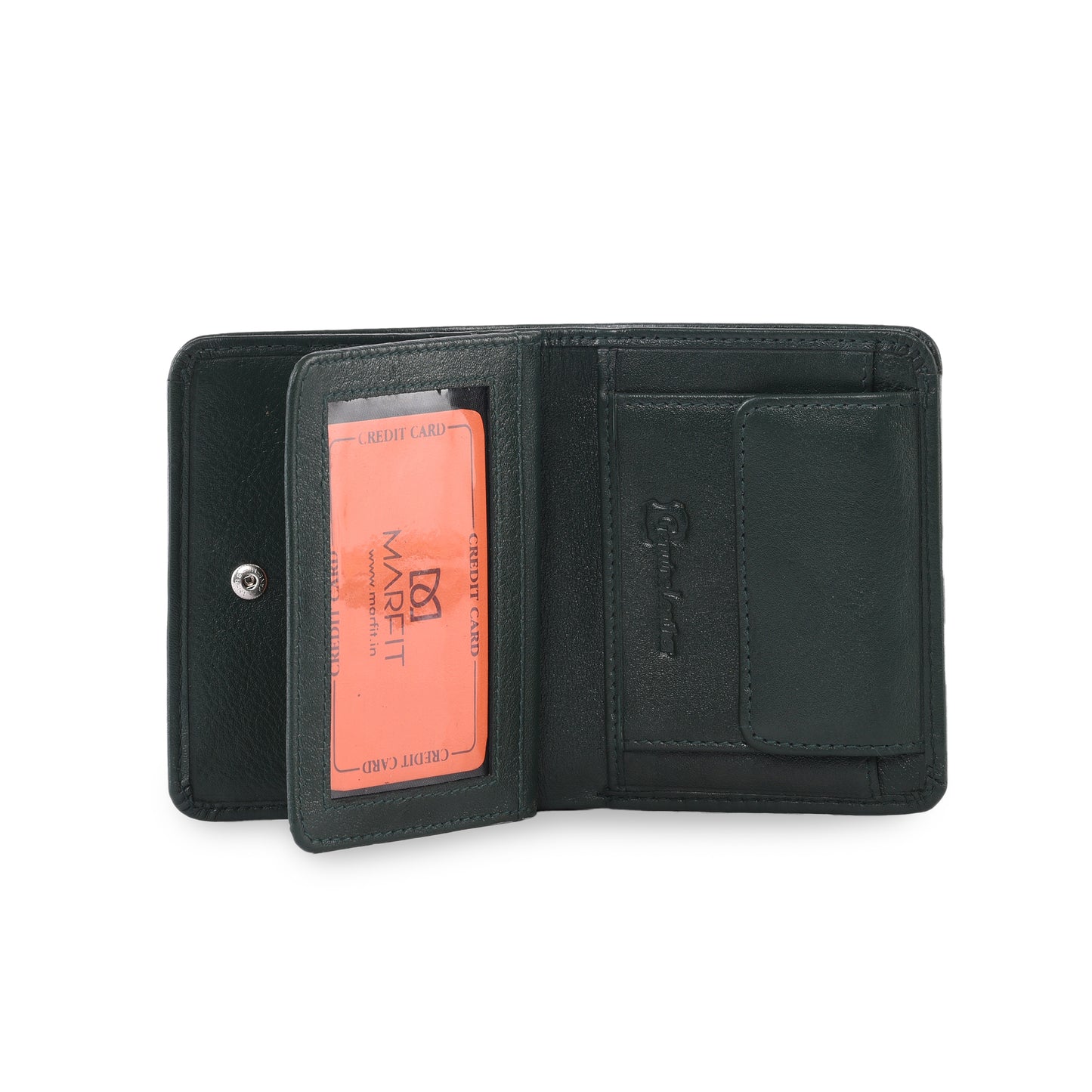 MARFIT Green Genuine Leather Notecase Wallet for Men – Slim Leather Wallet with Multiple Card Slots