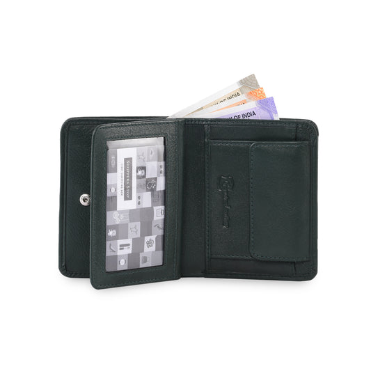 MARFIT Green Genuine Leather Notecase Wallet for Men – Slim Leather Wallet with Multiple Card Slots