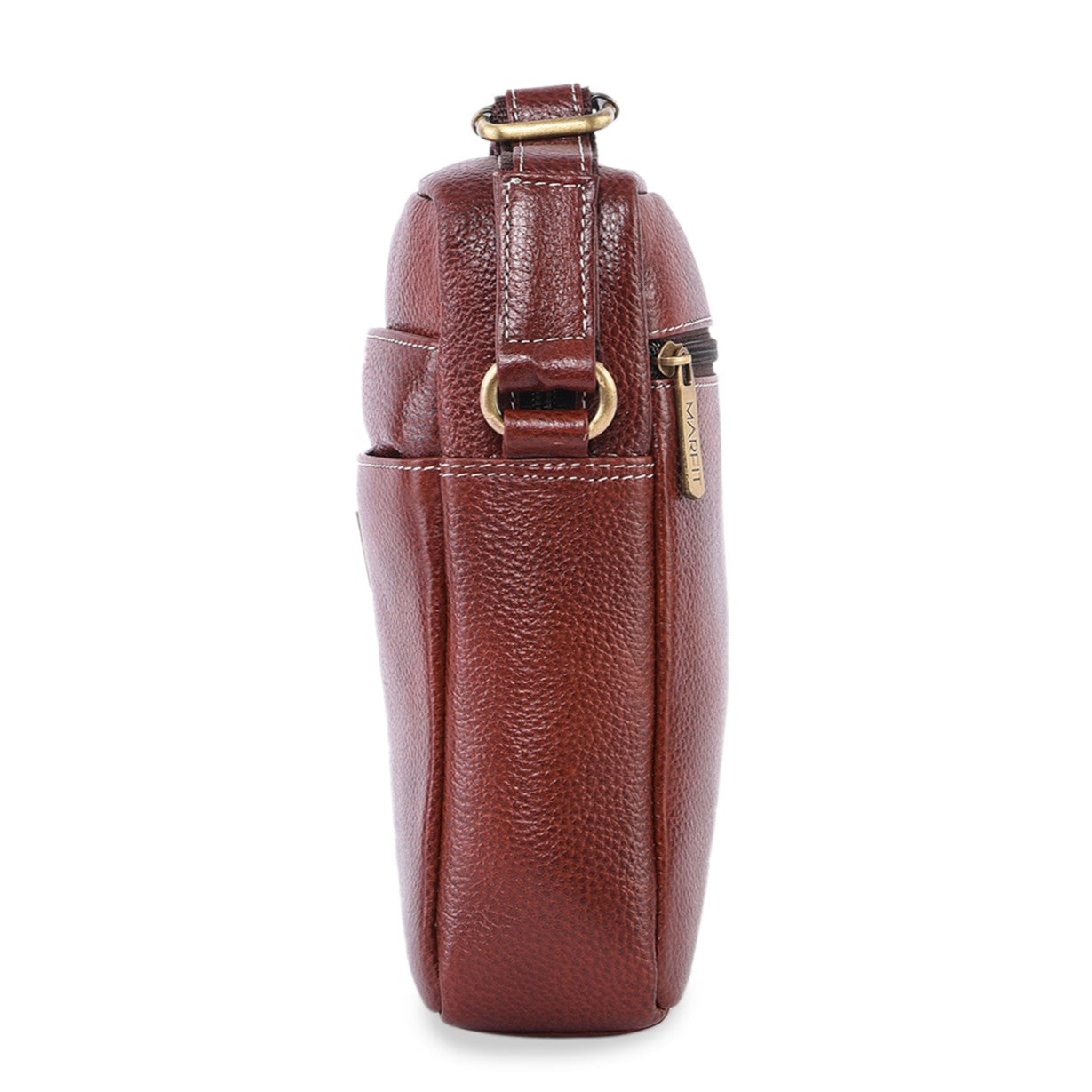 MARFIT Genuine Leather Crossbody Sling Bag for Men | Premium Leather Everyday Travel Bag | Brown