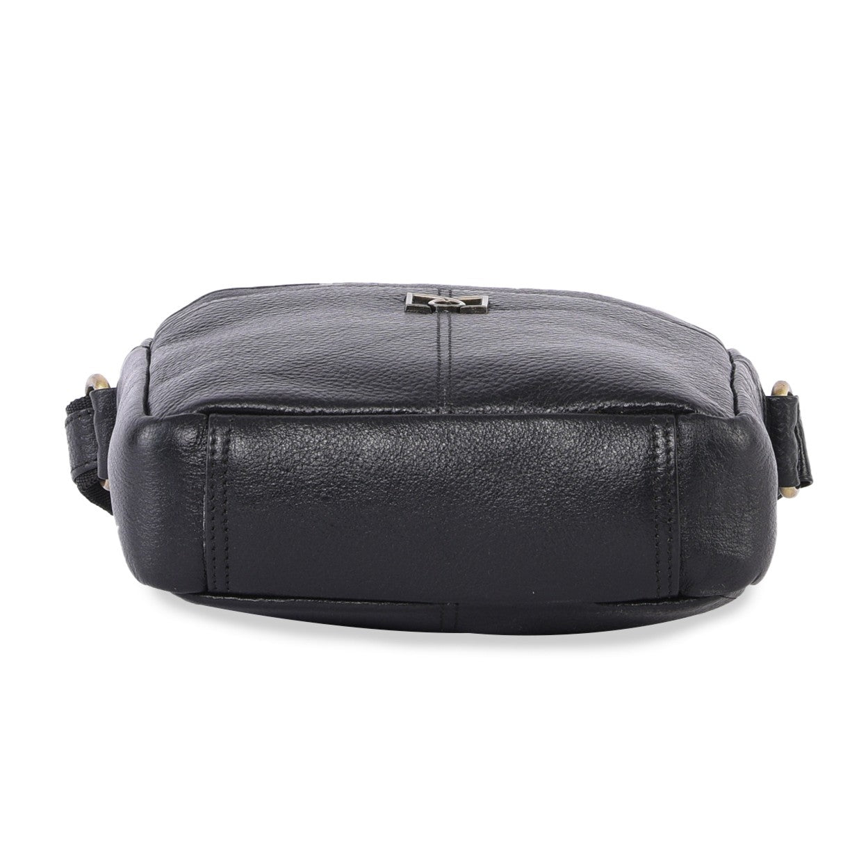MARFIT Genuine Leather Sling Bag for Men | Premium Crossbody Messenger Bag with Multiple Zip Pockets | Black | SB1893002BLK