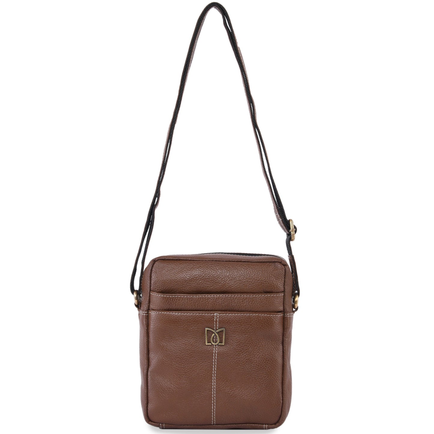 MARFIT Genuine Leather Sling Bag for Men | Crossbody Messenger Bag with Multiple Zip Pockets | Desert Brown | SB1893002DESBRN