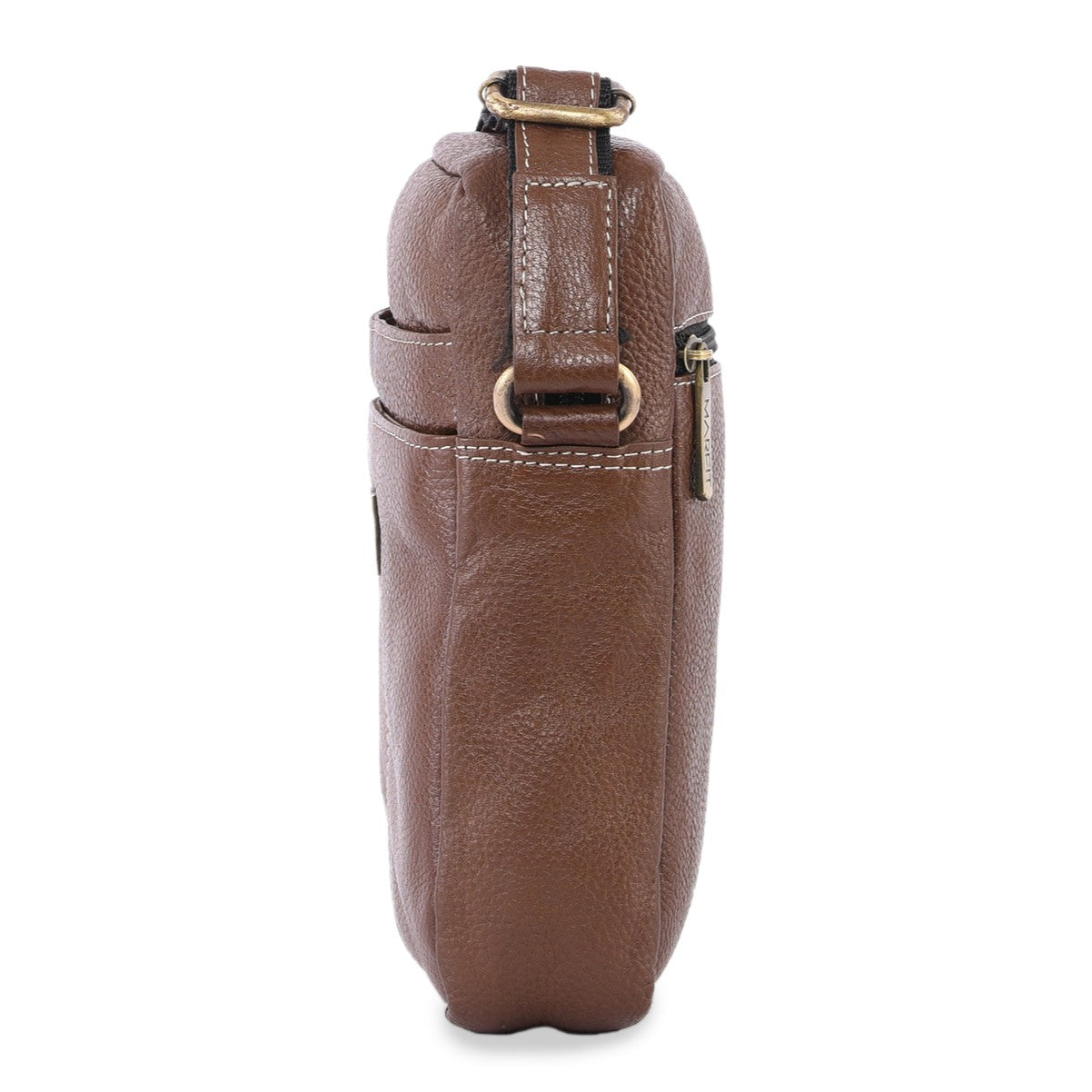 MARFIT Genuine Leather Sling Bag for Men | Crossbody Messenger Bag with Multiple Zip Pockets | Desert Brown | SB1893002DESBRN