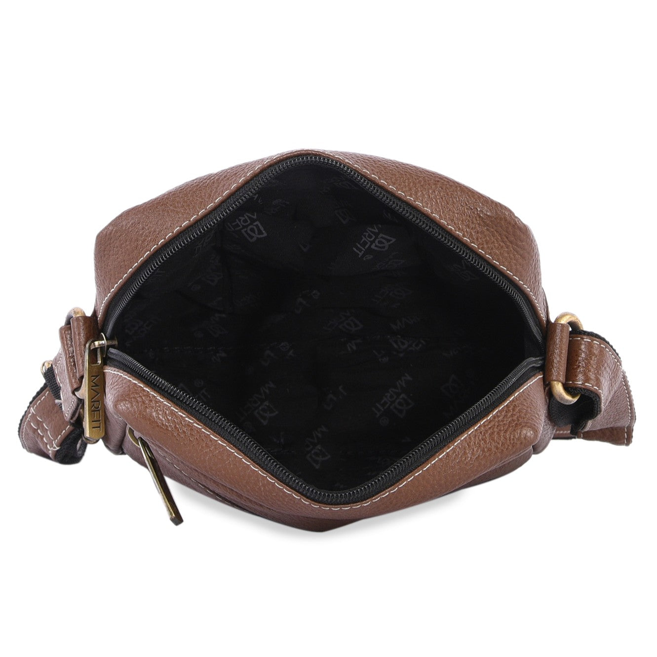MARFIT Genuine Leather Sling Bag for Men | Crossbody Messenger Bag with Multiple Zip Pockets | Desert Brown | SB1893002DESBRN