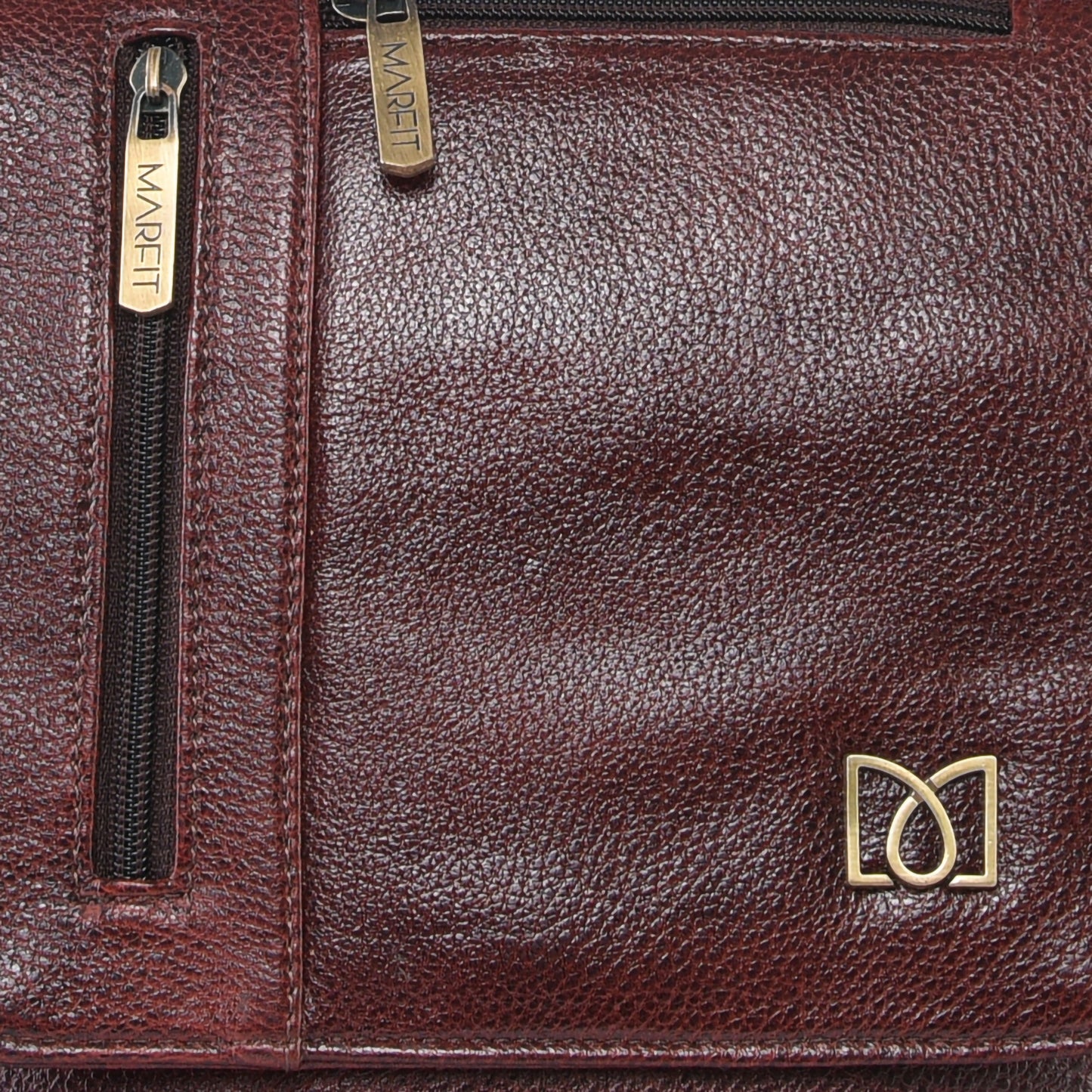 MARFIT Genuine Brown Leather Crossbody Sling Bag for Men & Women