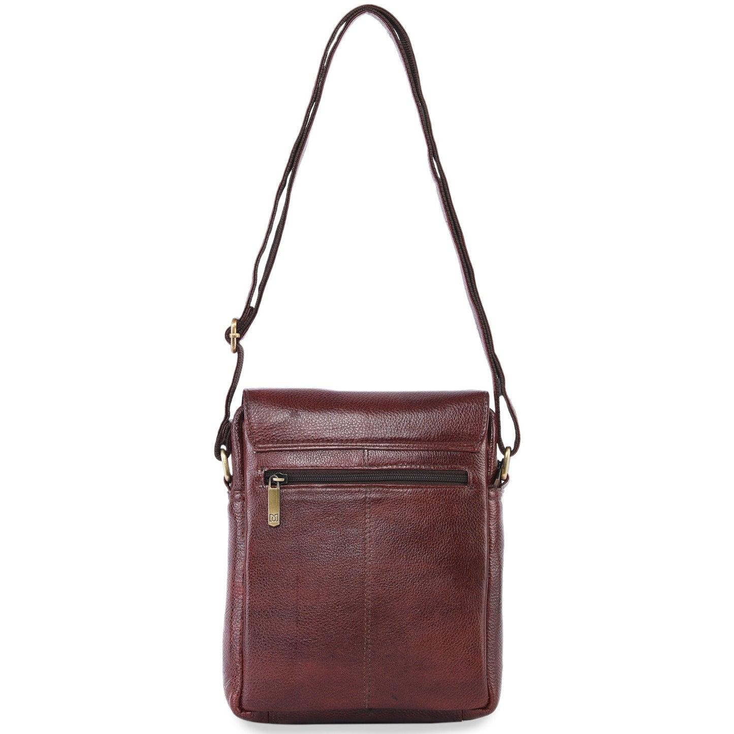 MARFIT Genuine Brown Leather Crossbody Sling Bag for Men & Women