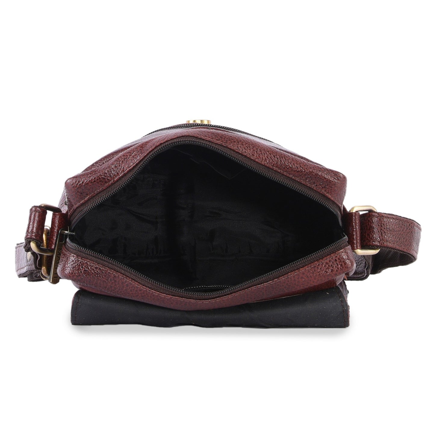 MARFIT Genuine Brown Leather Crossbody Sling Bag for Men & Women
