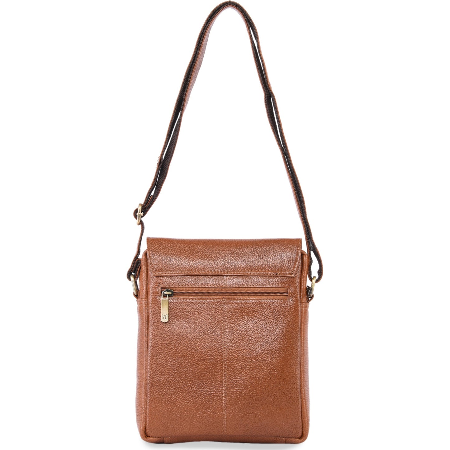 MARFIT Genuine Tan Leather Crossbody Sling Bag for Men & Women