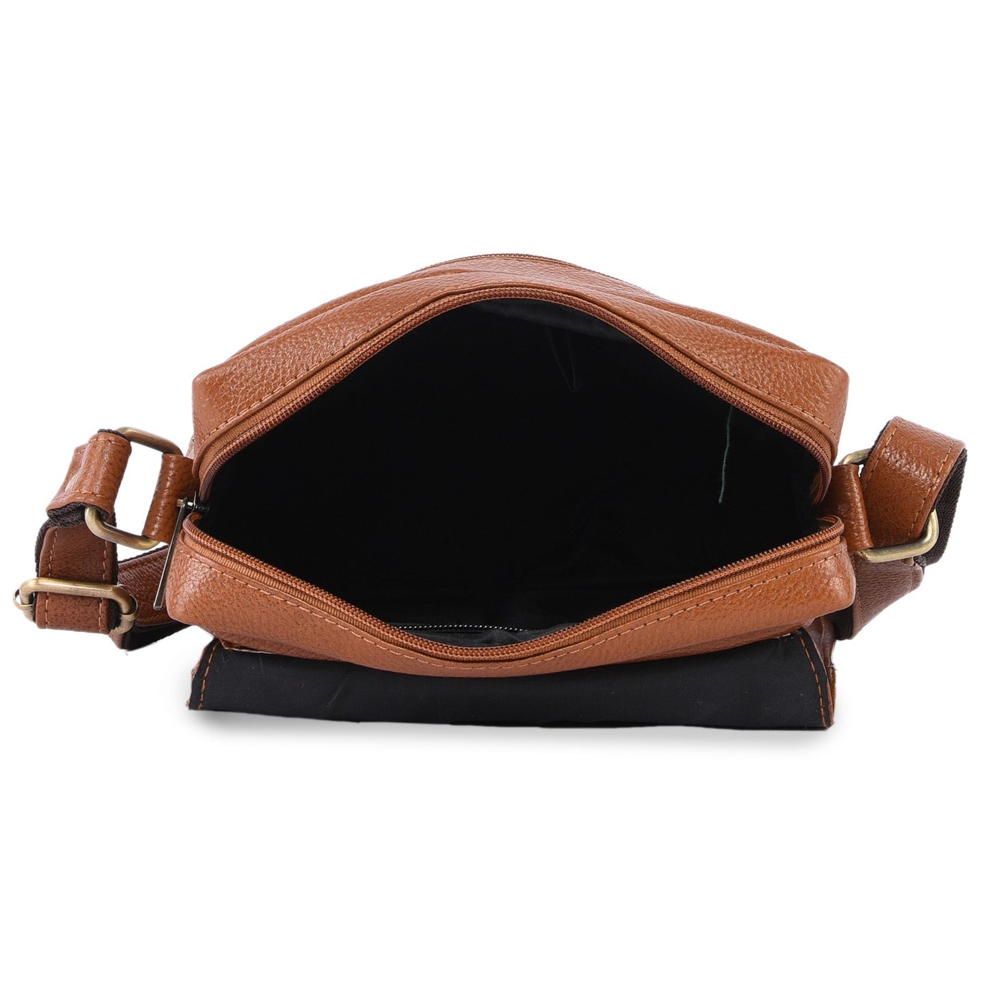 MARFIT Genuine Tan Leather Crossbody Sling Bag for Men & Women