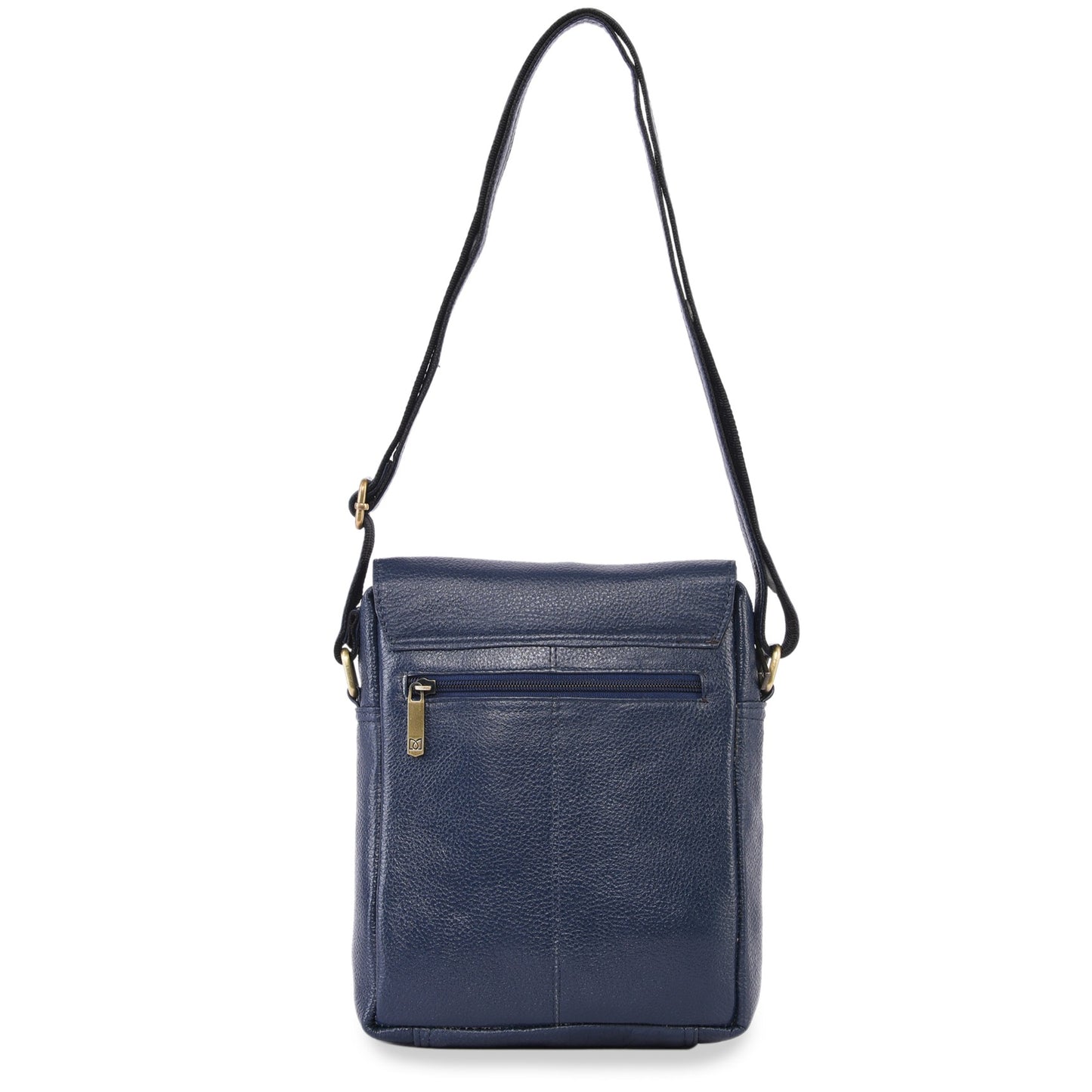 MARFIT Genuine Blue Leather Crossbody Sling Bag for Men & Women