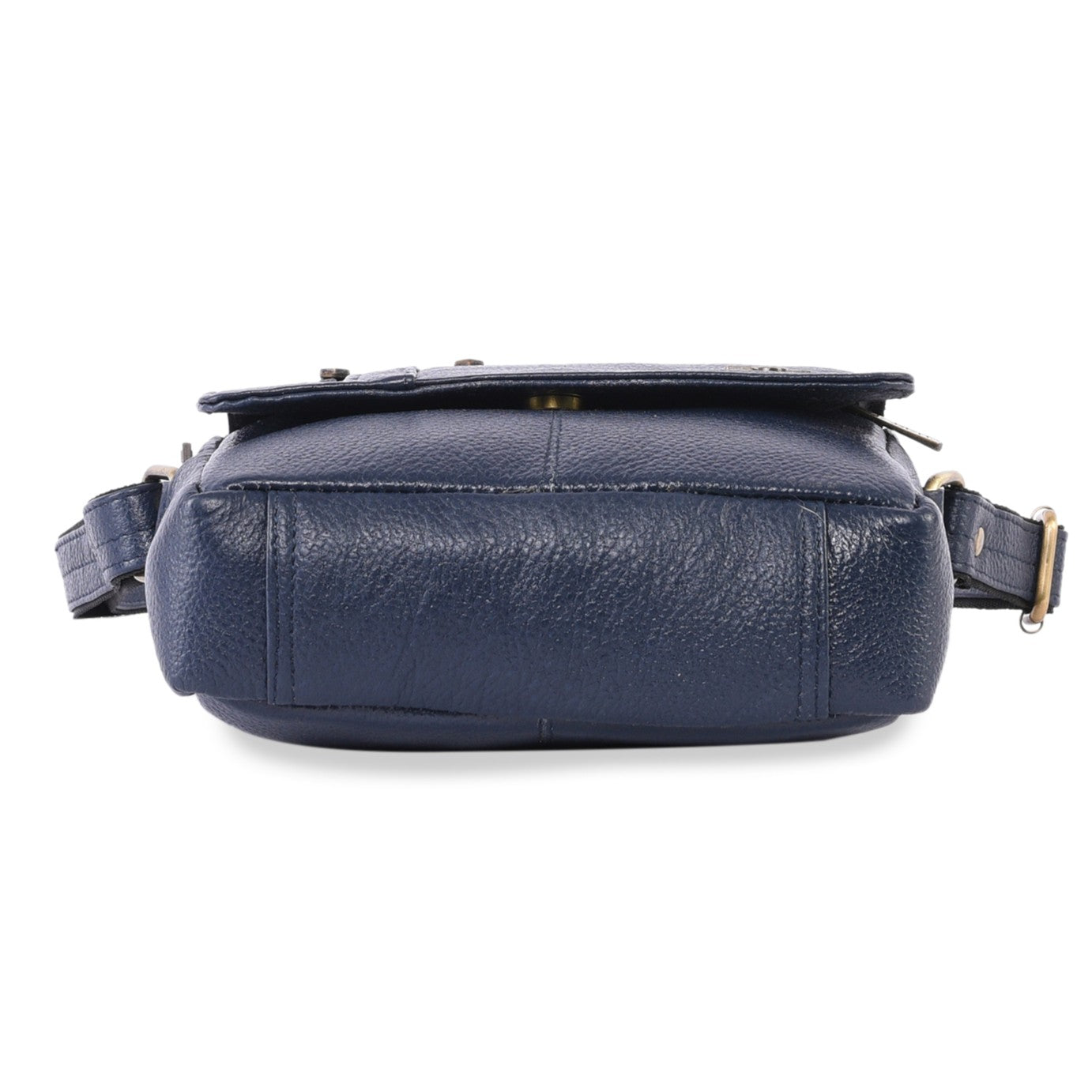 MARFIT Genuine Blue Leather Crossbody Sling Bag for Men & Women