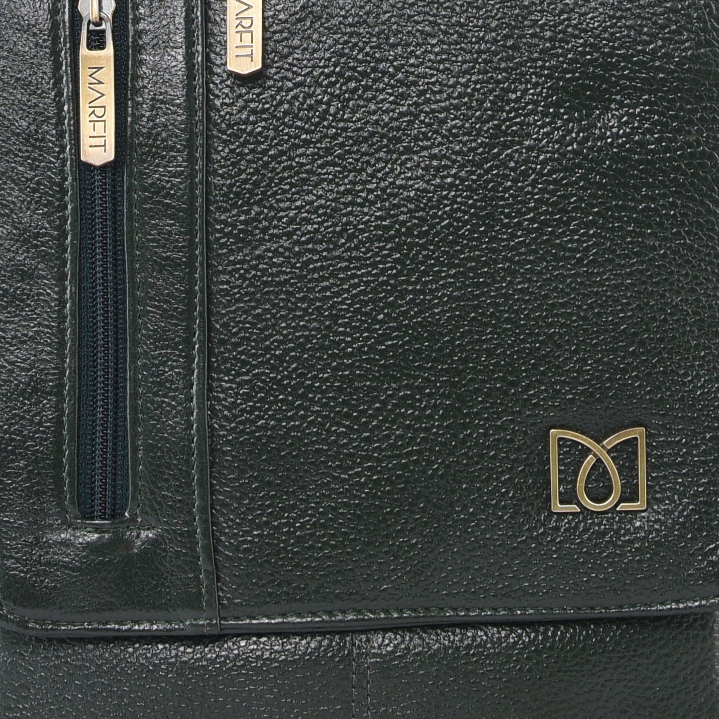 MARFIT Genuine Green Leather Crossbody Sling Bag for Men & Women