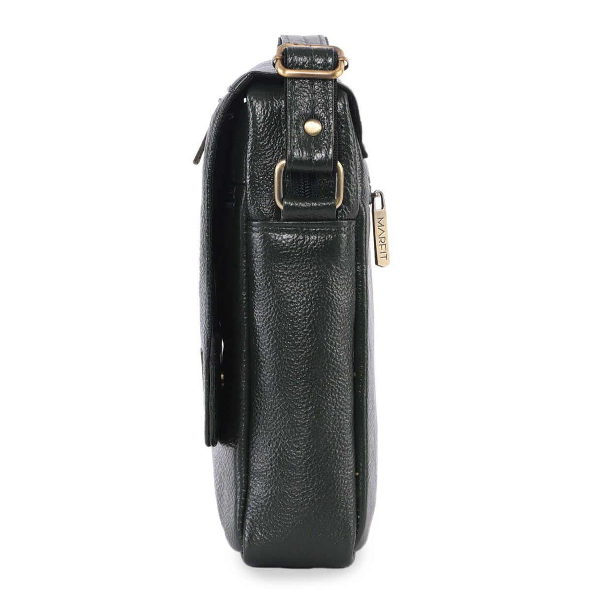 MARFIT Genuine Green Leather Crossbody Sling Bag for Men & Women