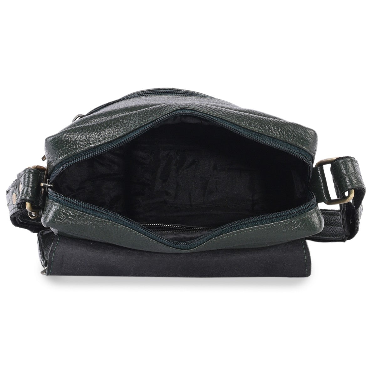 MARFIT Genuine Green Leather Crossbody Sling Bag for Men & Women