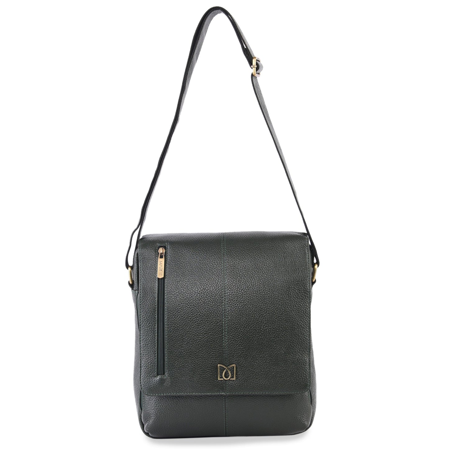 MARFIT Genuine Leather Sling Bag for Men & Women – Green | Premium Leather Crossbody Bag | SB1893001GRN