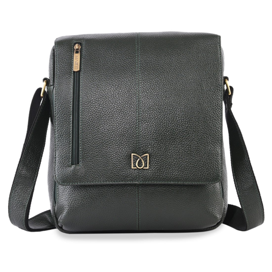 MARFIT Genuine Leather Sling Bag for Men & Women – Green | Premium Leather Crossbody Bag | SB1893001GRN