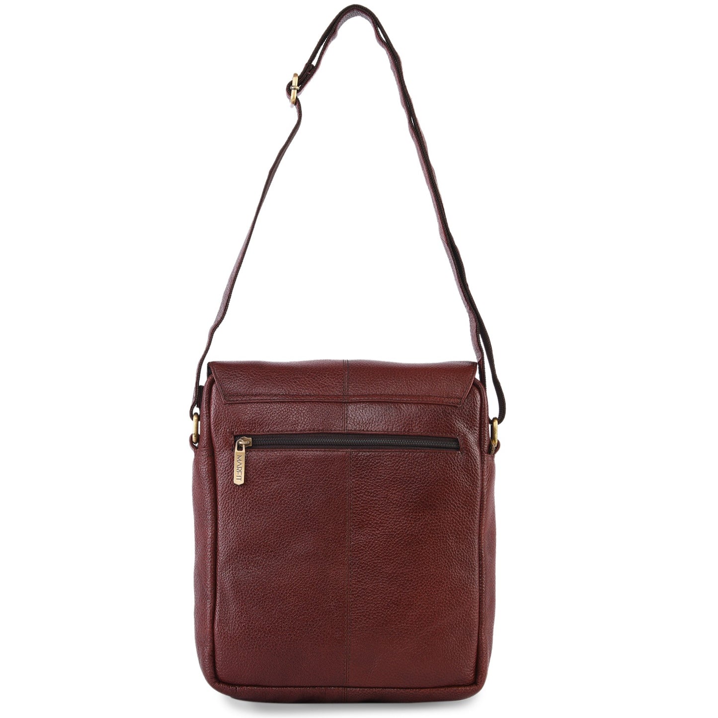 Premium Genuine Leather Sling Crossbody Bag for Men – Vertical Messenger Shoulder Bag SB1893001BRN