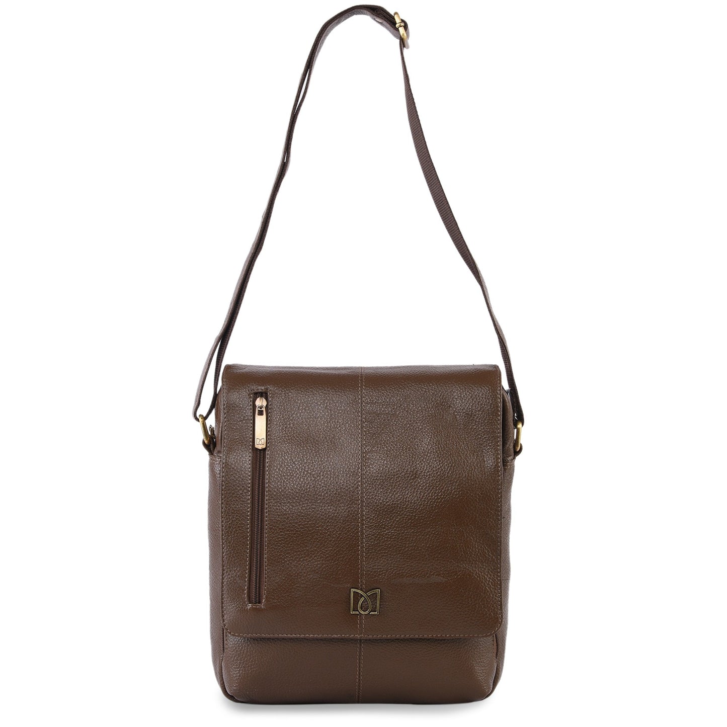 MARFIT Genuine Leather Sling Bag for Men & Women – Desert Brown | Crossbody Messenger Bag | SB1893001TAN
