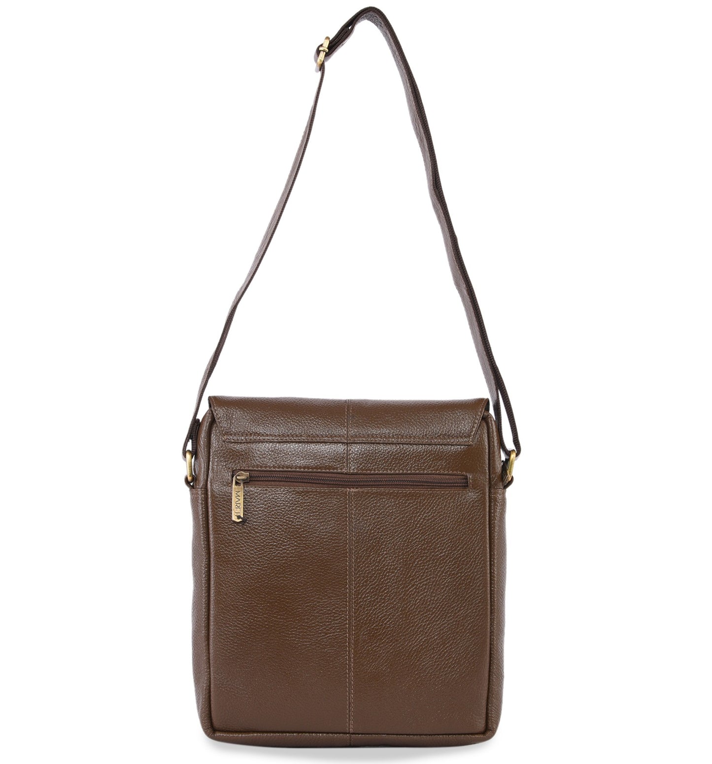 MARFIT Genuine Leather Sling Bag for Men & Women – Desert Brown | Crossbody Messenger Bag | SB1893001TAN