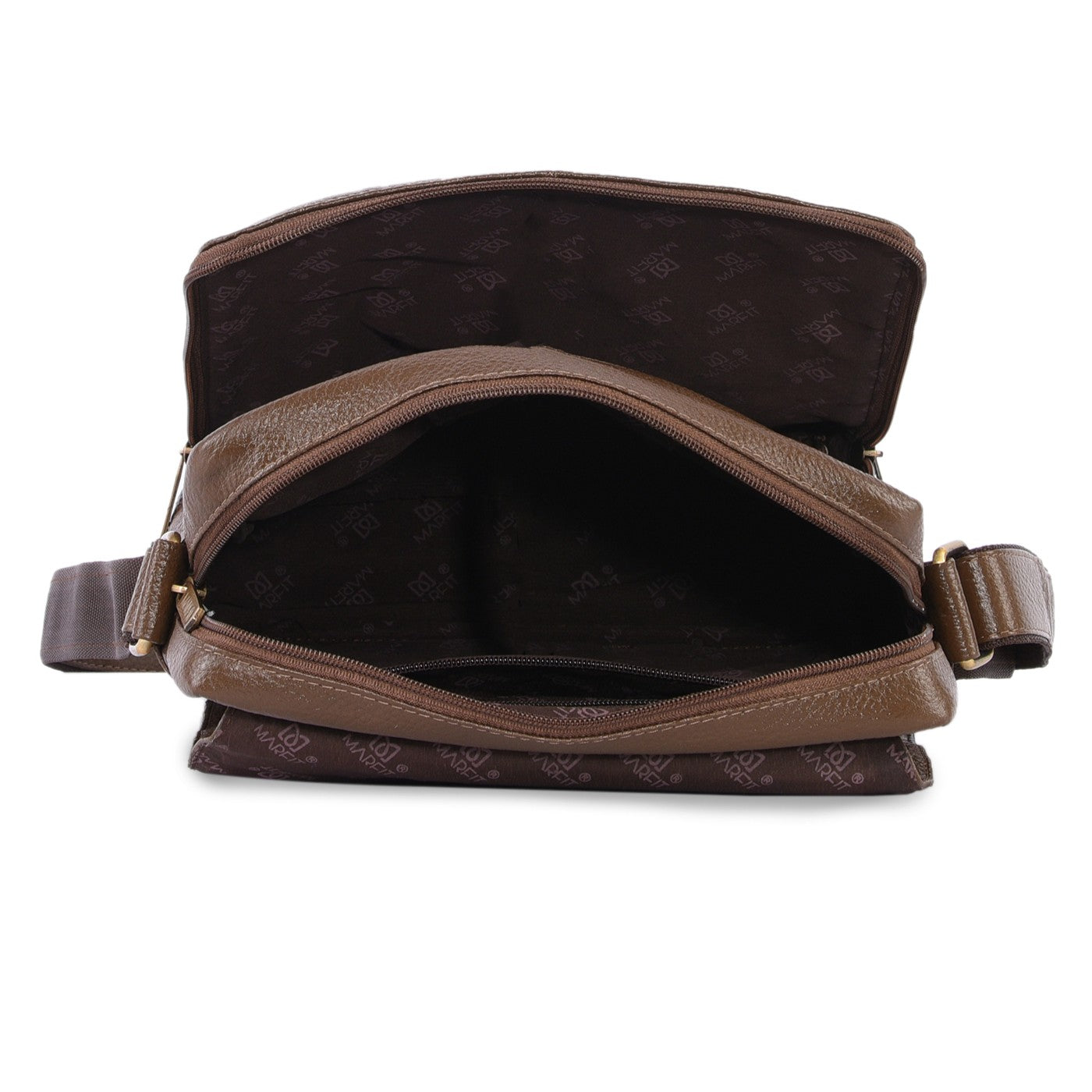 MARFIT Genuine Leather Sling Bag for Men & Women – Desert Brown | Crossbody Messenger Bag | SB1893001TAN