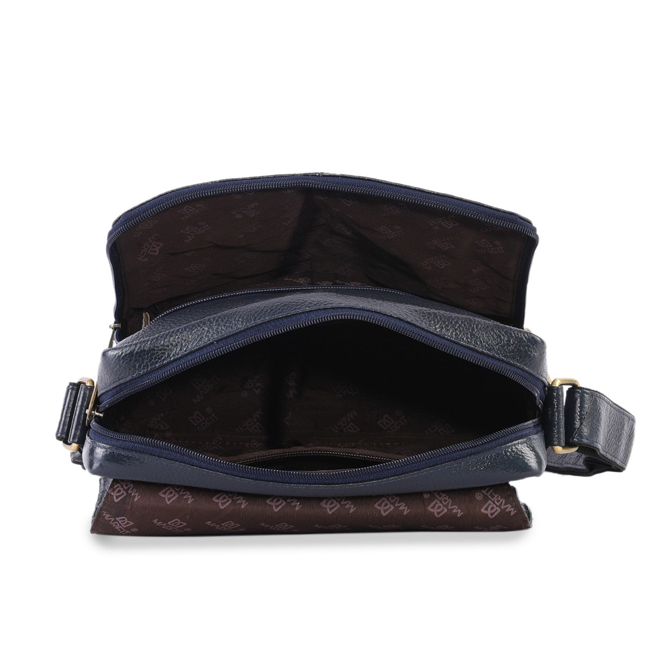 MARFIT Genuine Leather Sling Bag for Men & Women – Blue | Premium Leather Crossbody Bag | SB1893001BLUE