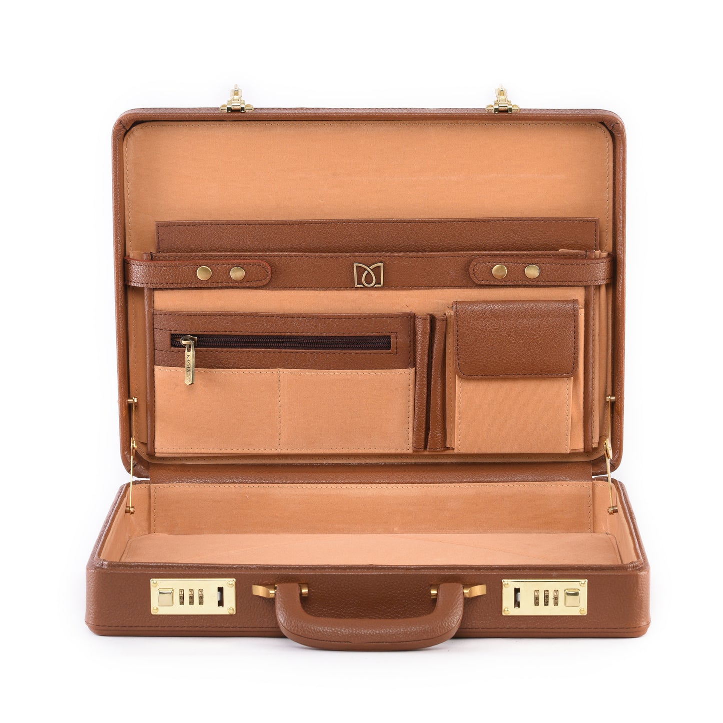 MARFIT Premium Genuine Leather Laptop Briefcase for Men – Luxury Business Office & Travel Bag BC1149002TAN