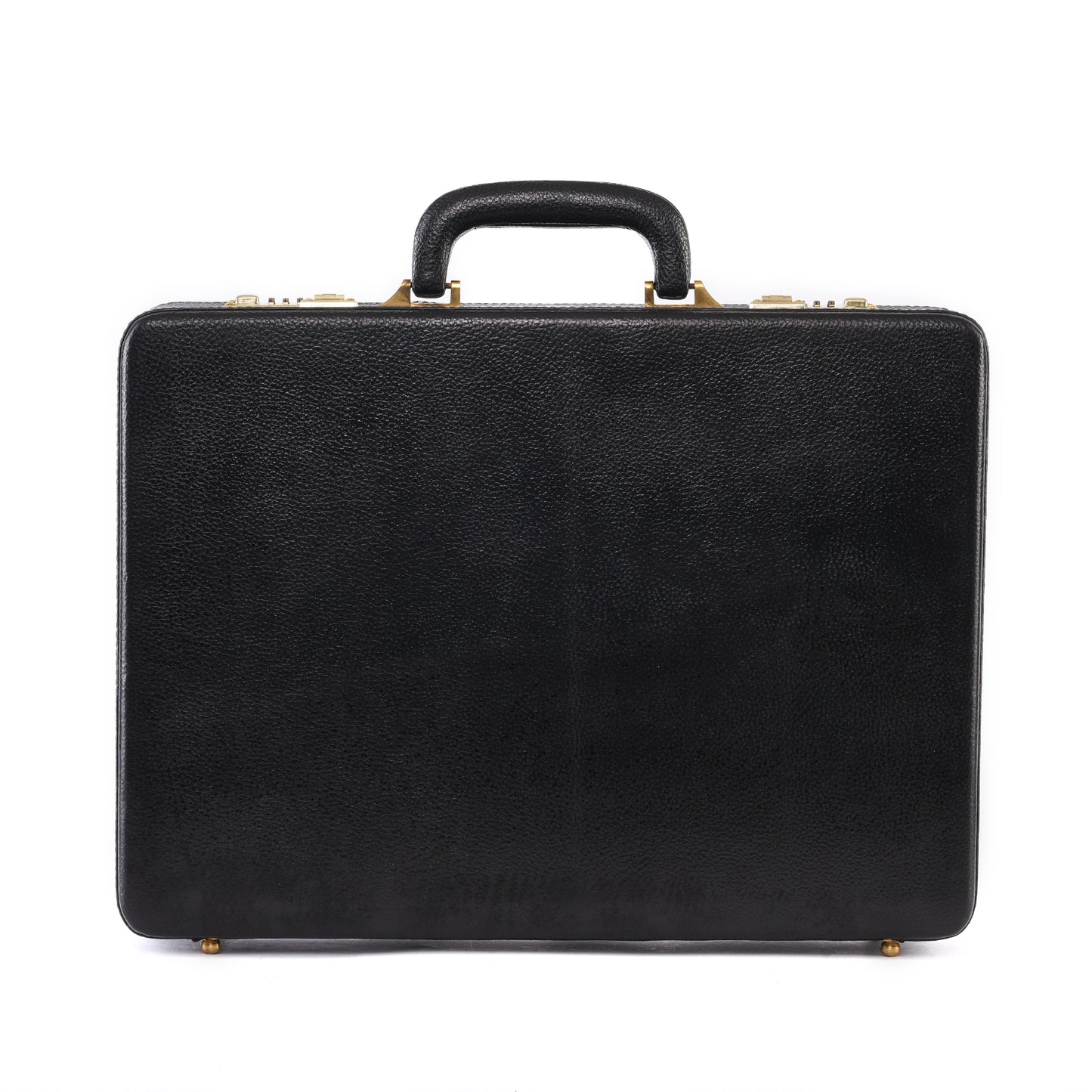 MARFIT Genuine Leather Executive Briefcase | Black Pebbled Leather | 16-Inch Laptop Attache Case | Premium Lock Briefcase