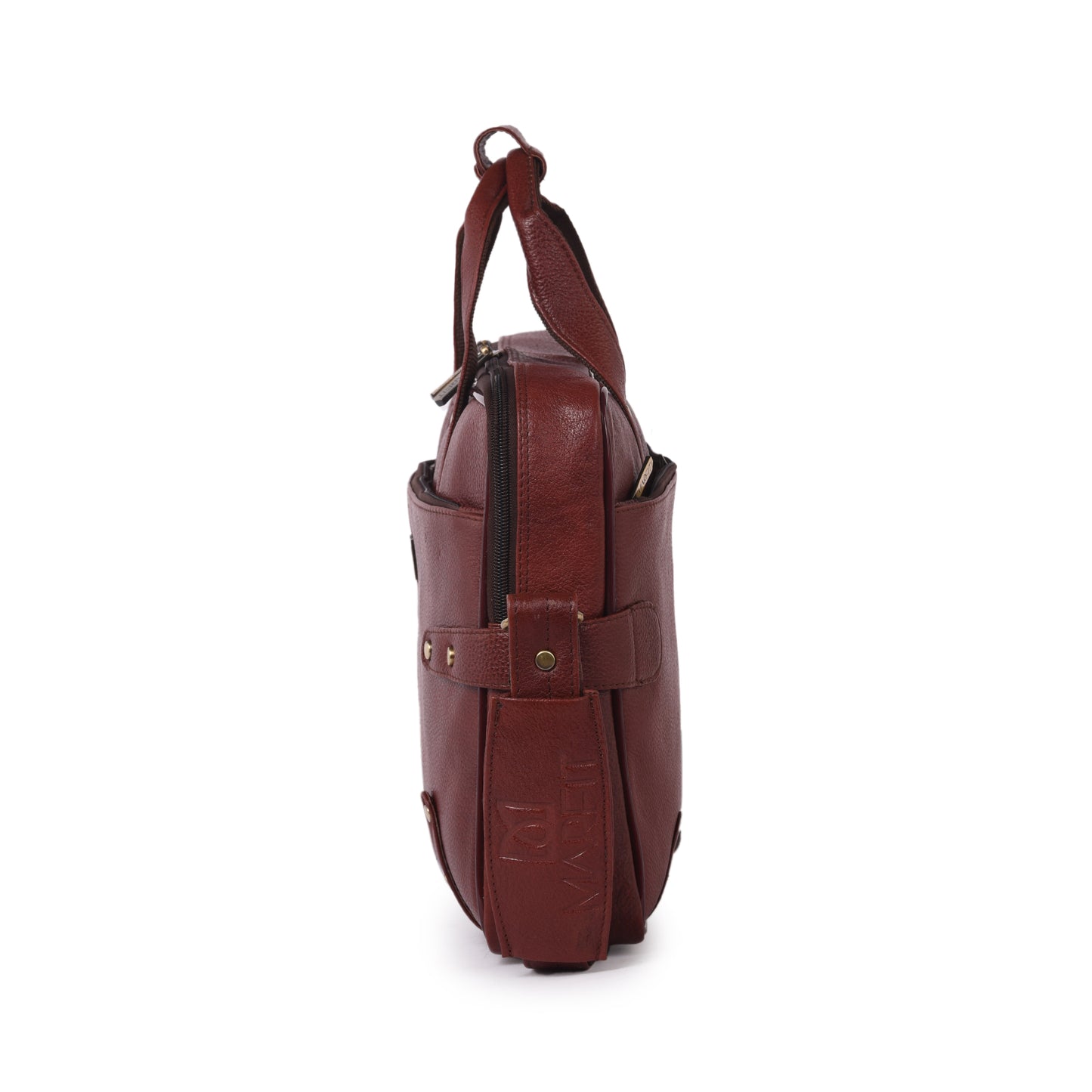 MARFIT Brown Genuine Leather Laptop Briefcase – Professional Office Messenger Bag