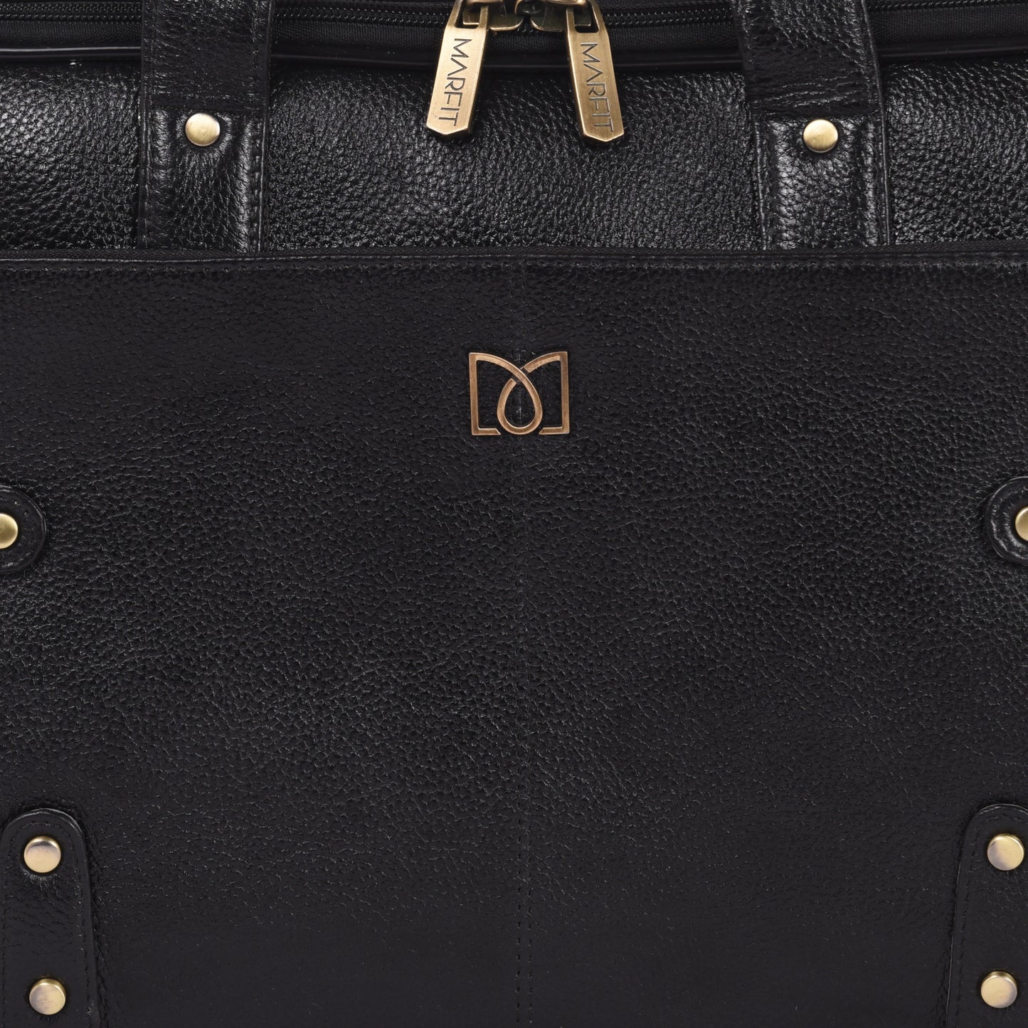 MARFIT Black Genuine Leather Laptop Briefcase – Professional Office Messenger Bag