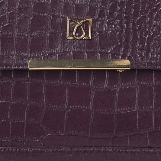 MARFIT Genuine Leather Croc-Textured Handbag LB9329039