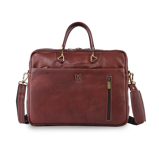 MARFIT Genuine Leather Convertible Messenger Bag with Hidden Backpack MB2155069