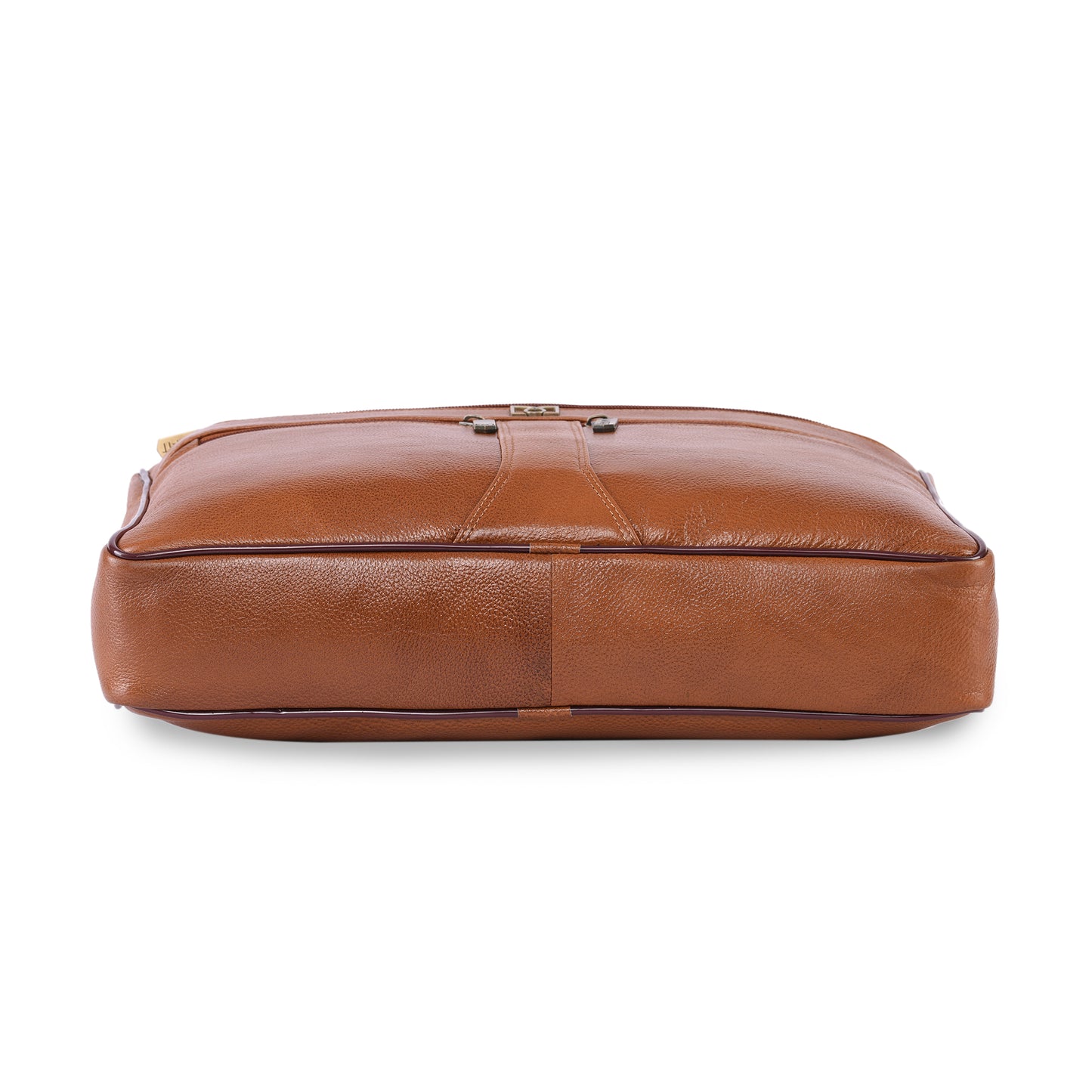 MARFIT Tan Genuine Leather Messenger Bag – Multi Pocket Laptop Office Bag