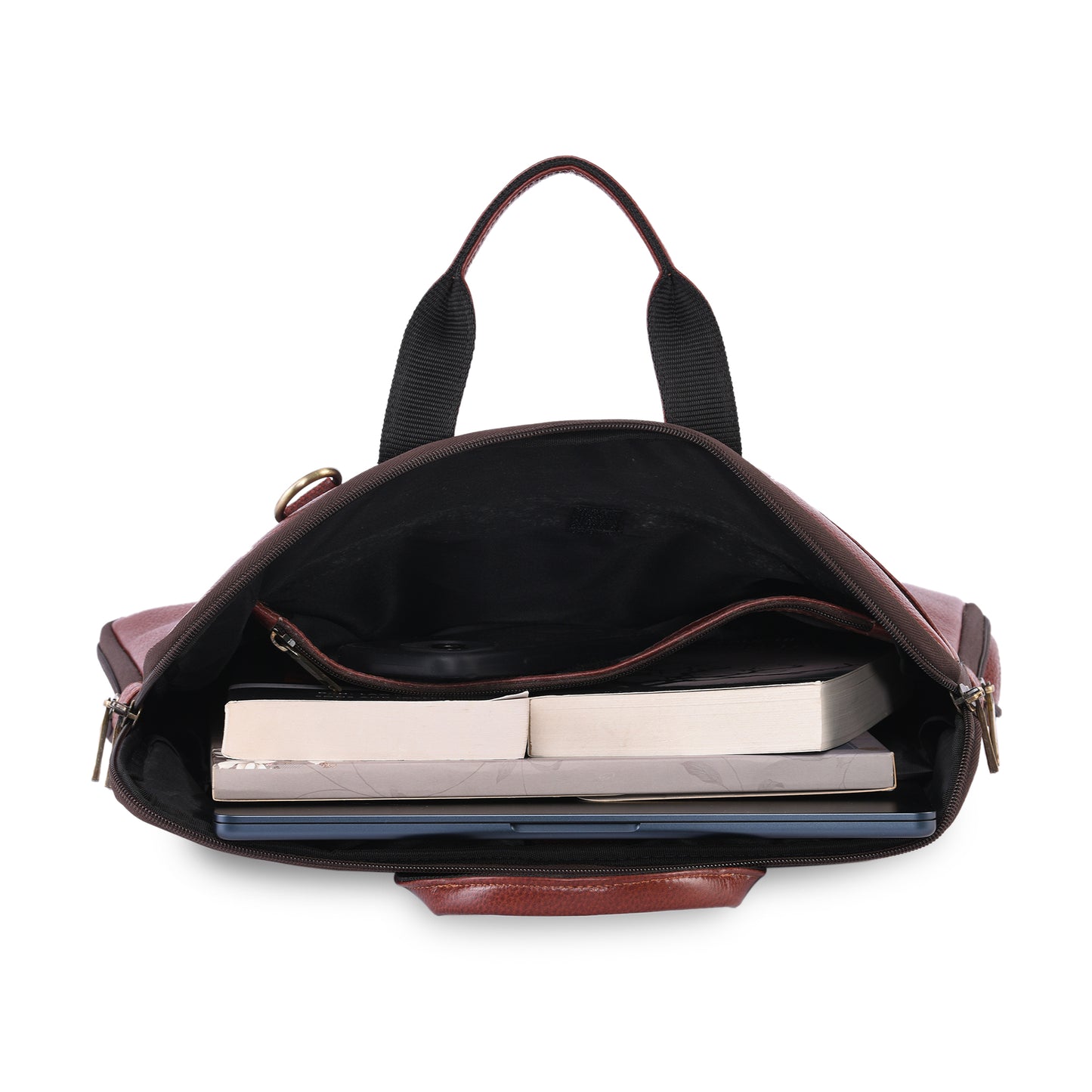 MARFIT Expandable Genuine Leather Laptop Messenger Bag – Brown | Premium Office Briefcase with Shoulder Strap