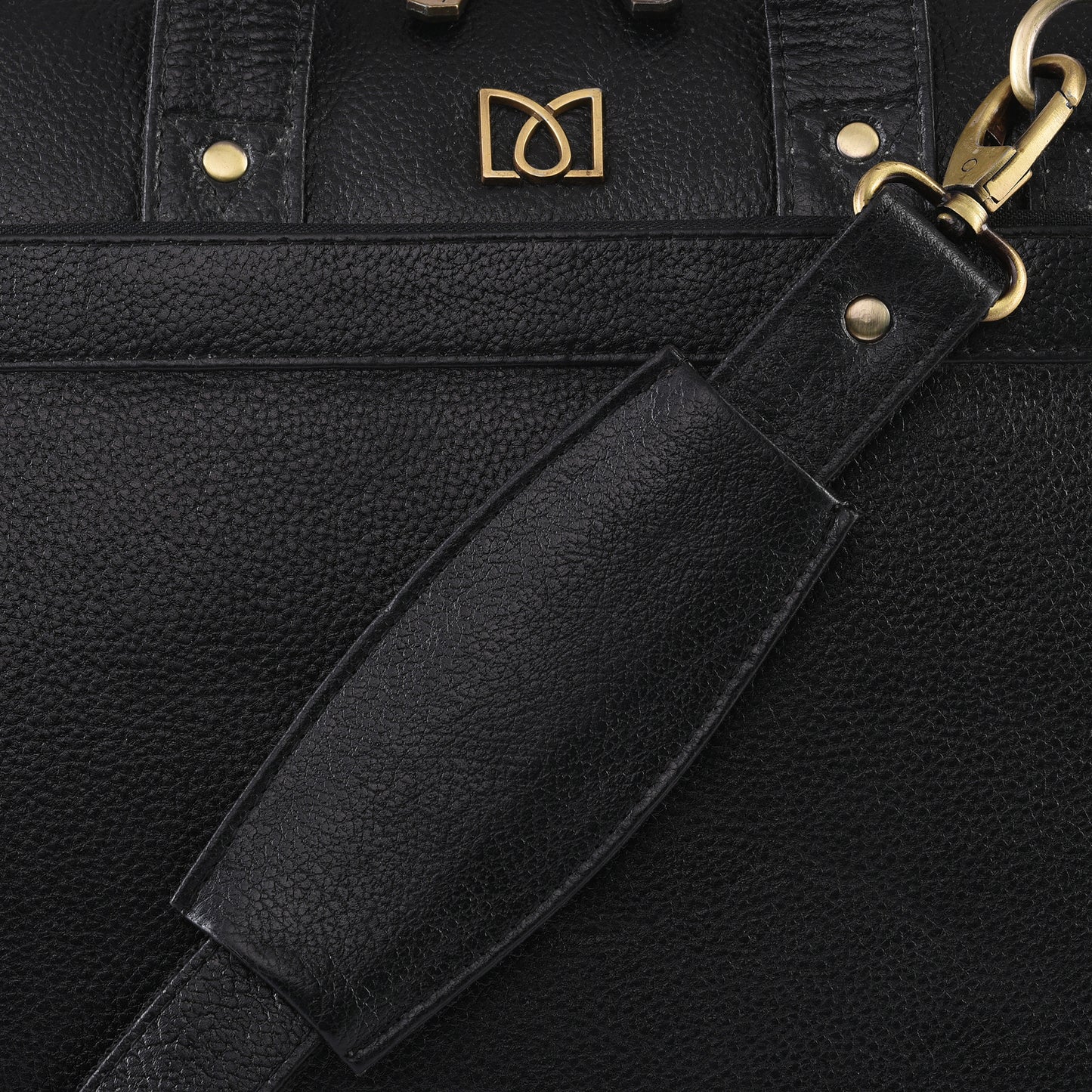 MARFIT Expandable Genuine Leather Laptop Messenger Bag – Black | Premium Office Briefcase with Shoulder Strap