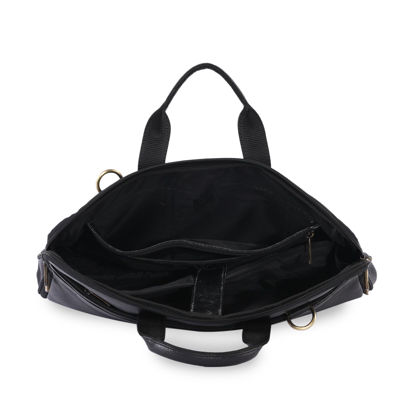 MARFIT Expandable Genuine Leather Laptop Messenger Bag – Black | Premium Office Briefcase with Shoulder Strap