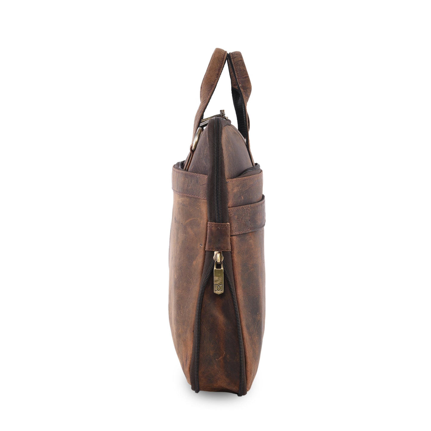 MARFIT Hunter Leather Laptop Bag for Men – Vintage Brown Genuine Leather