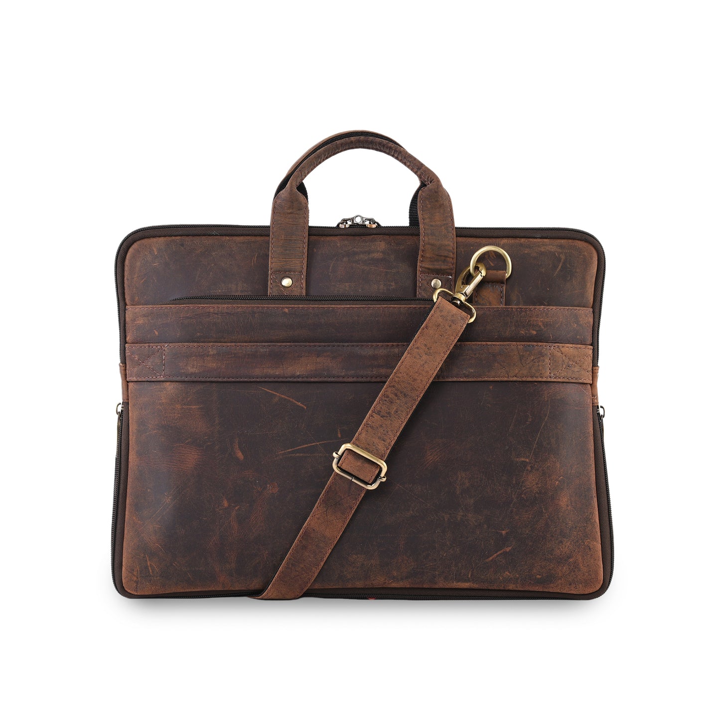 MARFIT Hunter Leather Laptop Bag for Men – Vintage Brown Genuine Leather