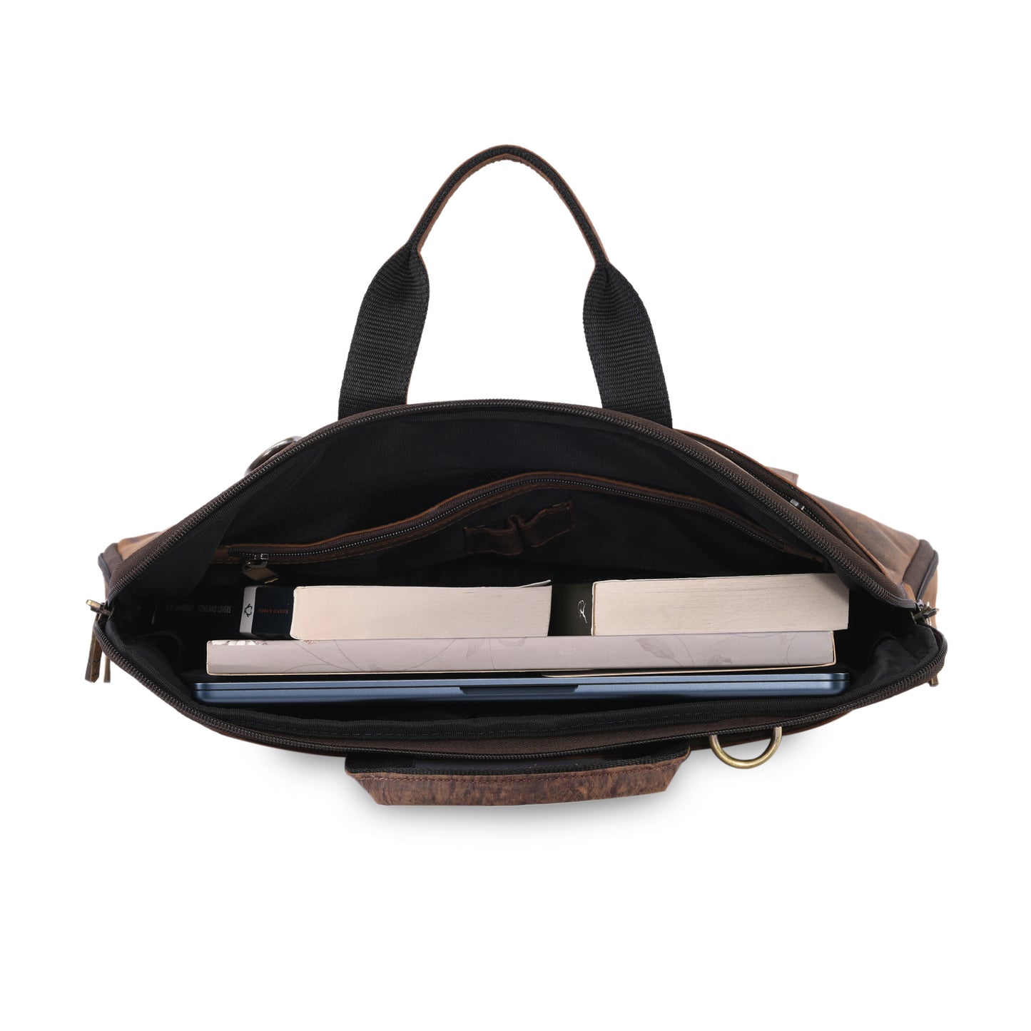 MARFIT Hunter Leather Laptop Bag for Men – Vintage Brown Genuine Leather