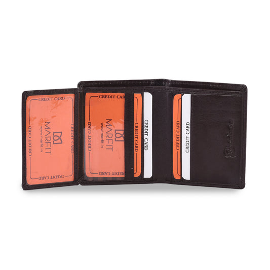 Marfit Genuine Leather Mini Wallet for Men – Brown | Compact Card Holder