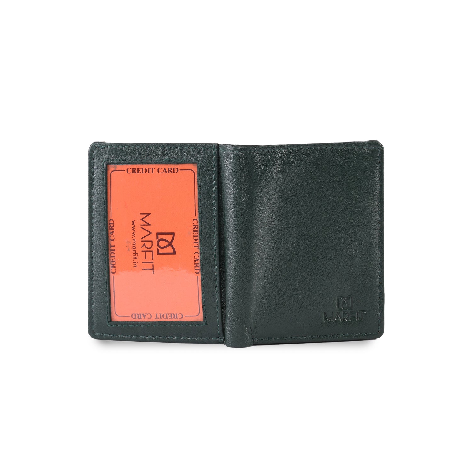 MARFIT Genuine Leather Small Card Holder Wallet for Men – Compact Bi-Fold Mini Wallet with Multiple Card Slots