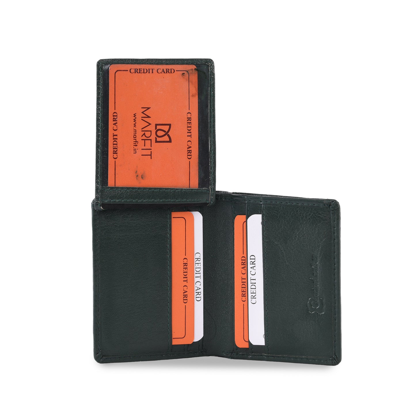MARFIT Genuine Leather Small Card Holder Wallet for Men – Compact Bi-Fold Mini Wallet with Multiple Card Slots